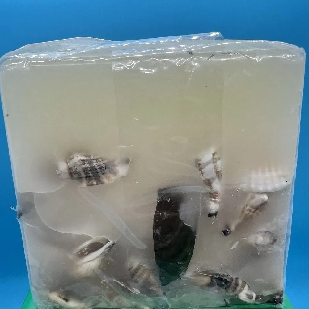 Vintage Sea Shell Pillar Candle Embedded Shells Norstrom at home ivory 4